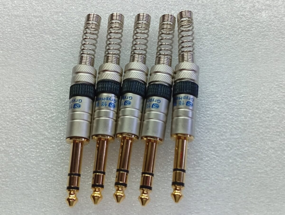Professional 6.35mm TRS Stereo Jack Connector - Reinforced Spring Protection - City Sounds Nairobi