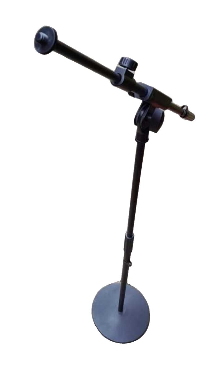 Professional Floor Mic Stand with Weighted Round Base & Boom Arm - City Sounds Nairobi