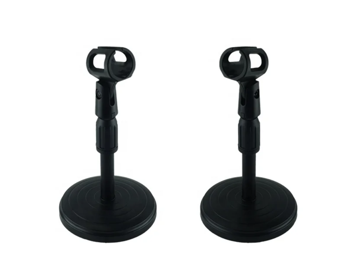 Adjustable Desktop Microphone Stand with Weighted Round Base - City Sounds Nairobi