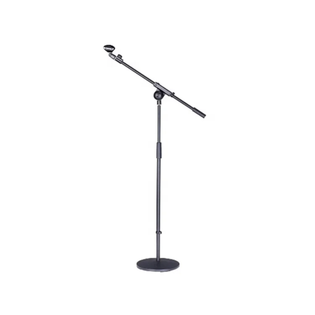 Adjustable Microphone Stand with Weighted Round Base and Telescoping Boom Arm - City Sounds Nairobi
