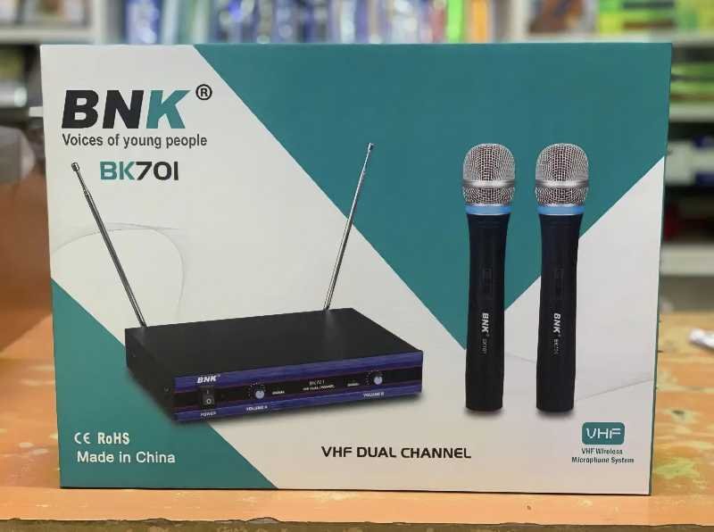 BNK BK701 VHF Dual Wireless Microphones - Professional Sound - City Sounds Nairobi