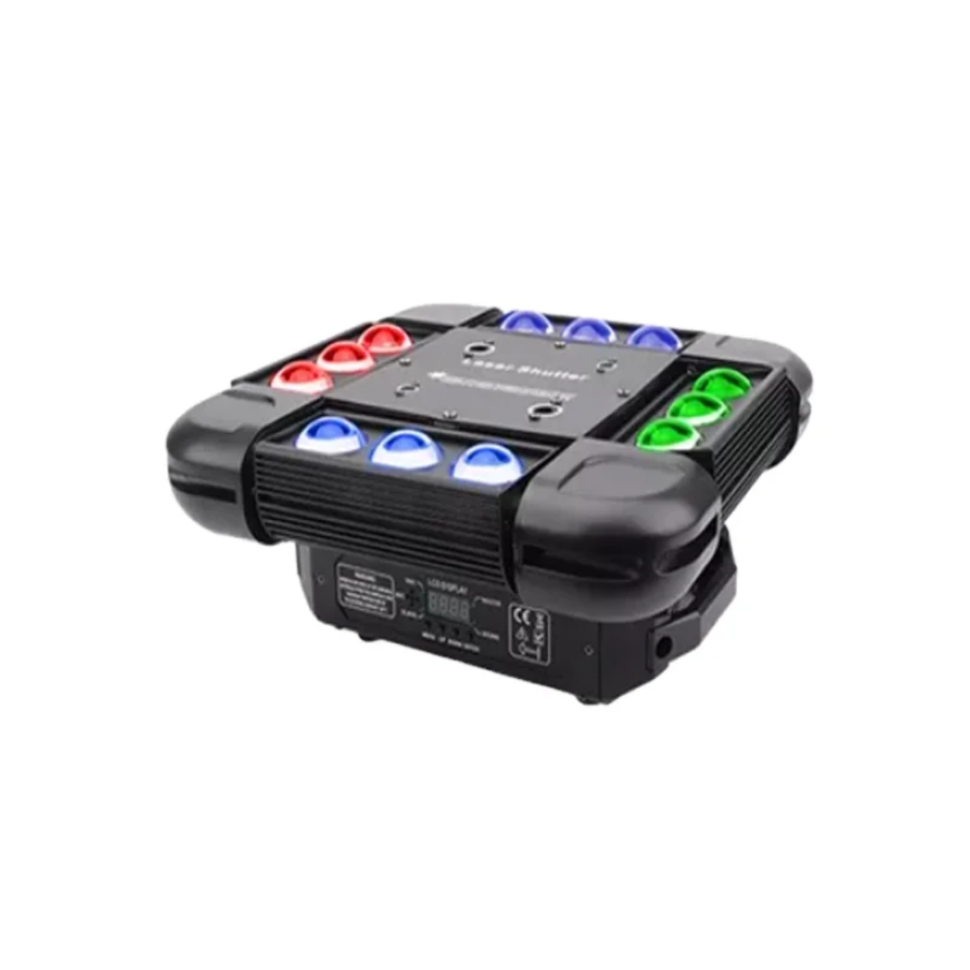12 LED Moving Head Disco Light RGBW Laser Strobe Kit - City Sounds Nairobi