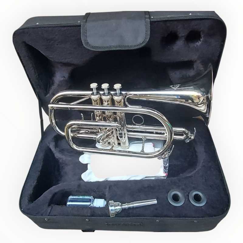 Professional Bb Cornet Silver-Plated Brass - Nairobi Musicians - City Sounds Nairobi