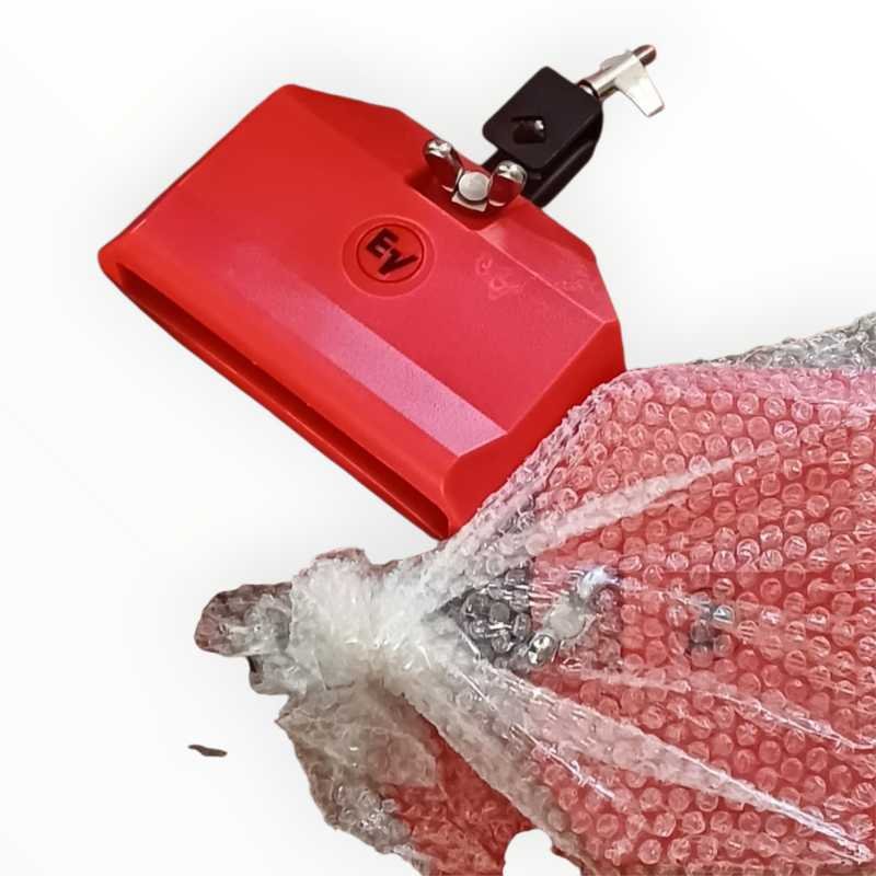 EV Plastic Cowbell Red - Brilliant High Pitch Percussion - City Sounds Nairobi