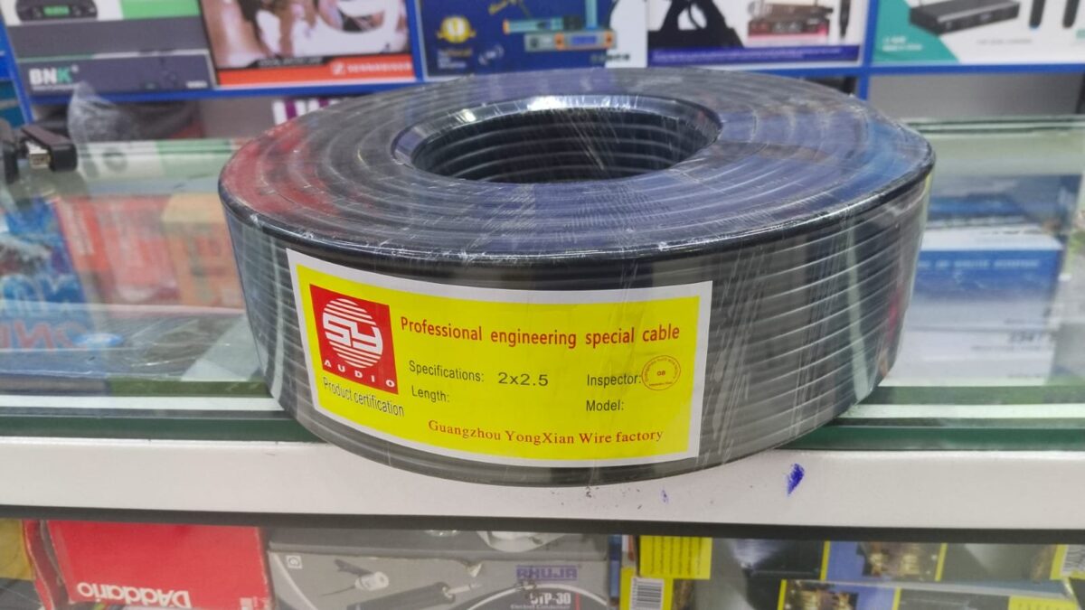 SY Audio 2x2.5mm Professional Microphone Cable Roll - City Sounds Nairobi