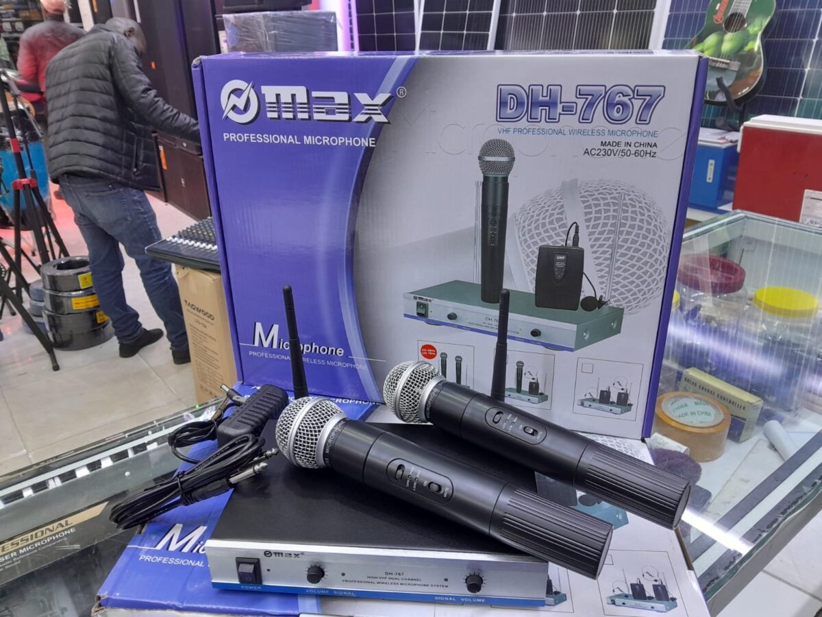 Omax DH-767 Dual Channel Wireless Mic System - Professional Grade - City Sounds Nairobi