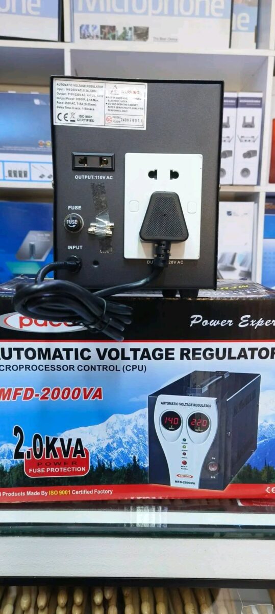Paco MFD-2000VA Voltage Stabilizer - 2kVA Power Protection - City Sounds Nairobi