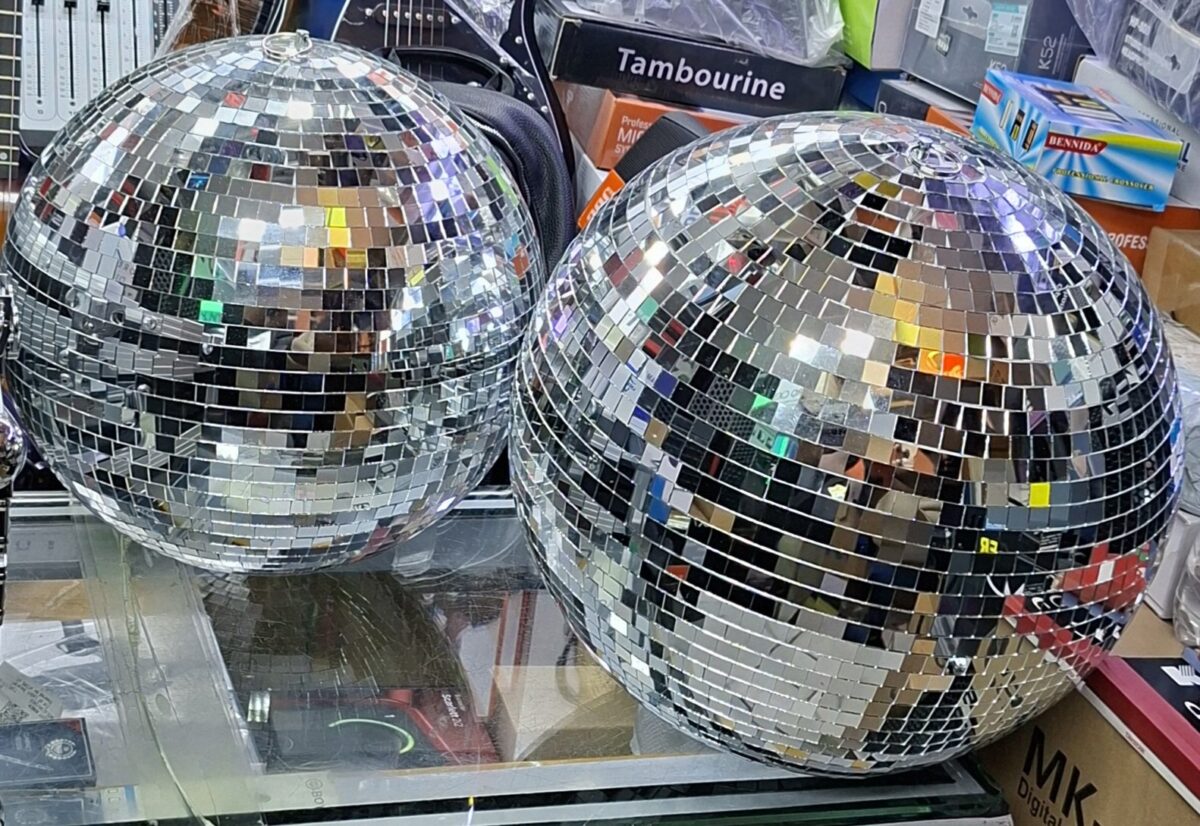 Silver Mirror Disco Ball - Professional Event Lighting Fixture - City Sounds Nairobi