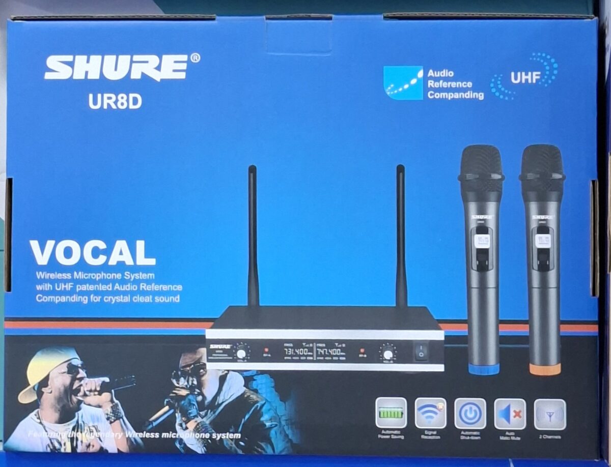 Shure UR8D Dual UHF Wireless Microphone System - Professional Grade - City Sounds Nairobi