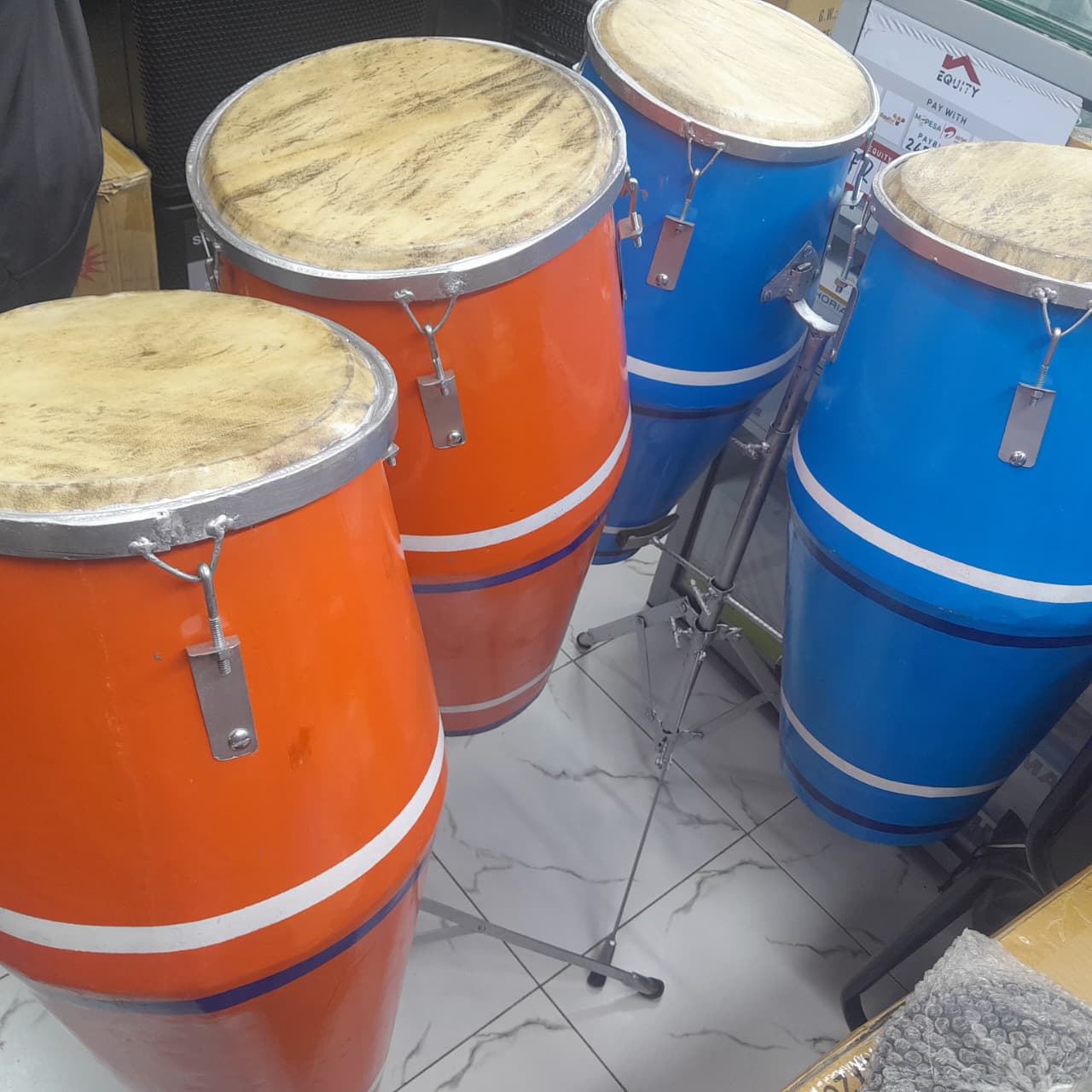 Locally Made Professional Conga Drums with Stand – Set of 2 - City Sounds Nairobi