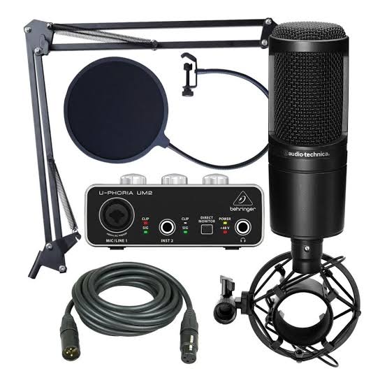 Audio-Technica AT2020 & Behringer UM2 by Complete Studio Recording Bundle - City Sounds Nairobi