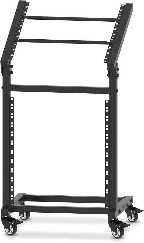 Professional 19-Inch Mobile Studio Equipment Rack with Casters - City Sounds Nairobi