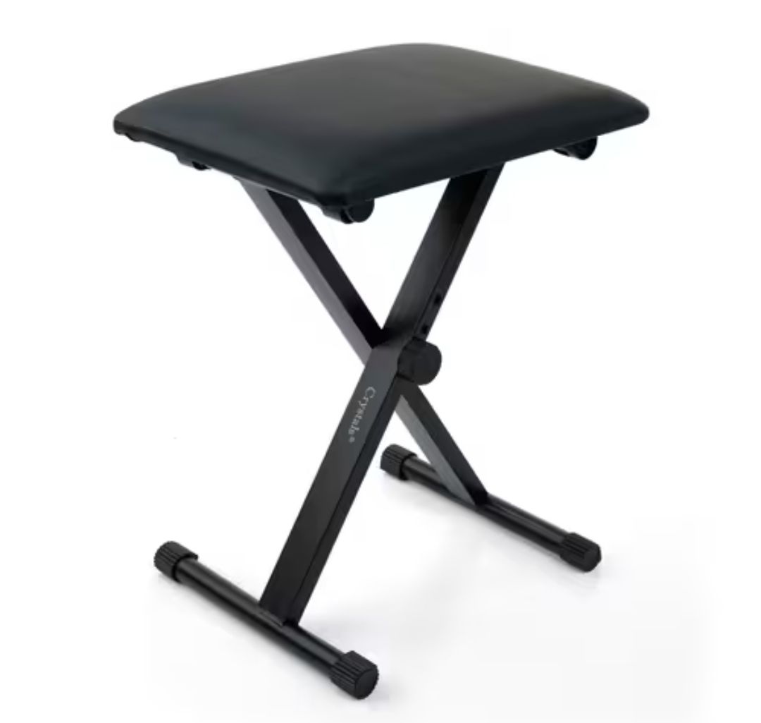 Crystals Adjustable X-Frame Padded Keyboard Bench – Black - City Sounds Nairobi