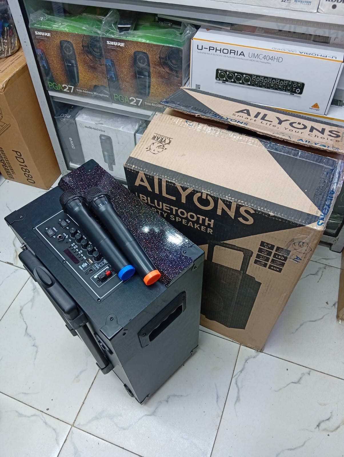 AILYONS LG1240K Bluetooth powered 12" Speaker with 2 Wireless Microphones - photo 3 - City Sounds Nairobi