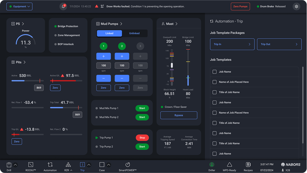 SmartROS Trip — Dark Mode