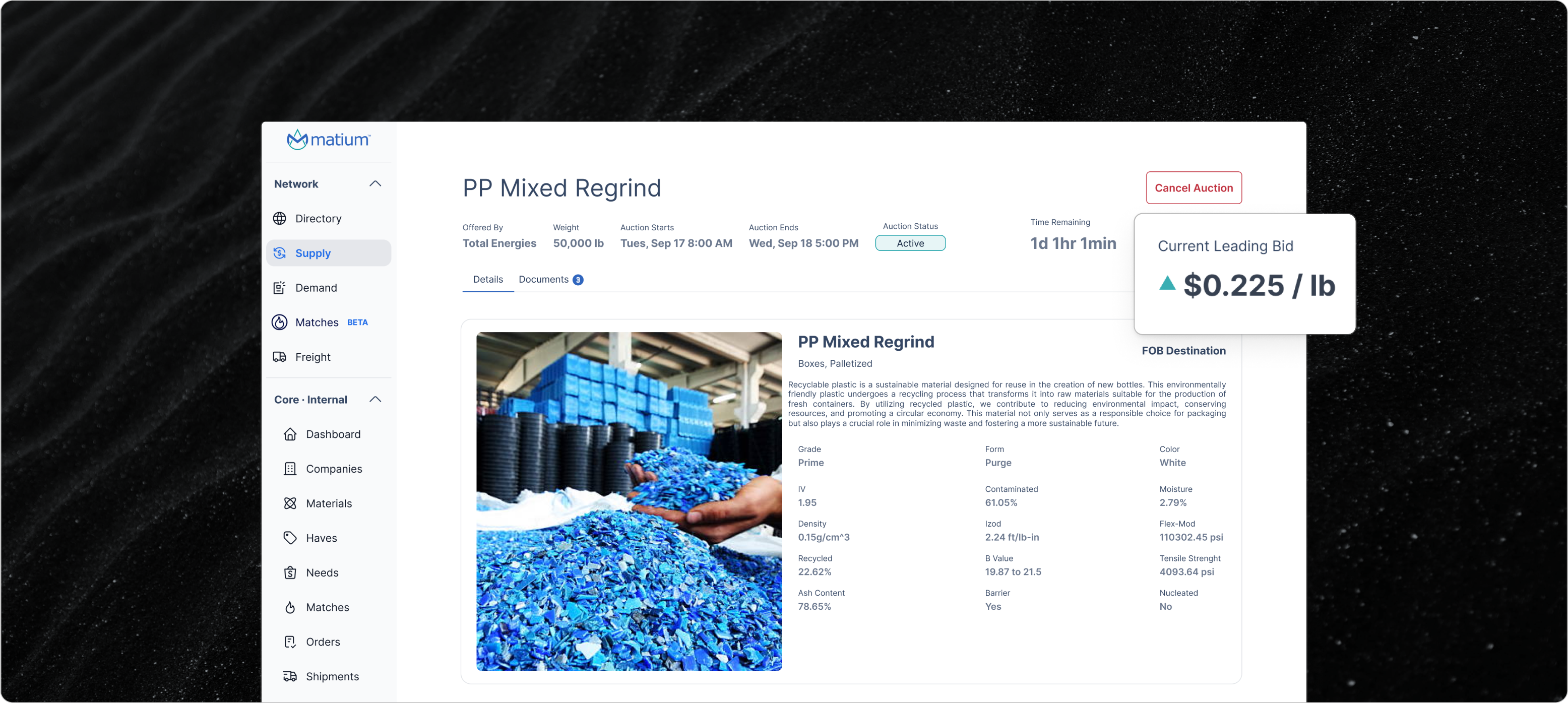 Real Time Auctions — Matium platform