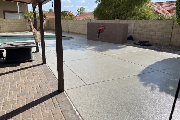 Boulder mountain home patio coating