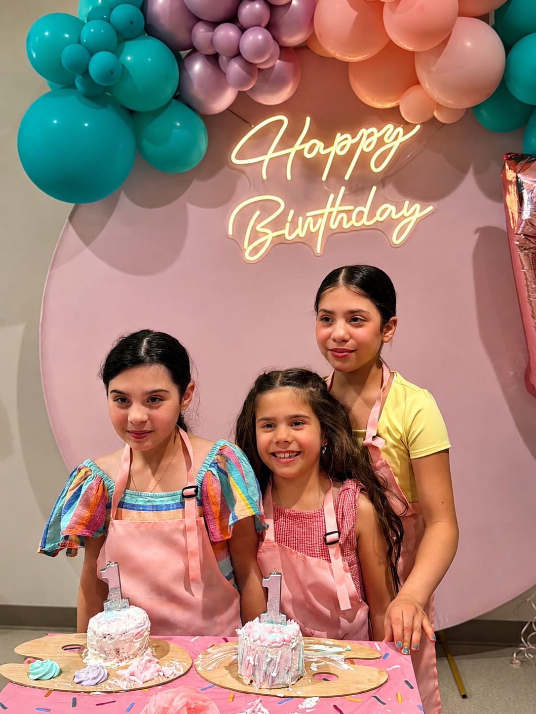 Aprons on and ready