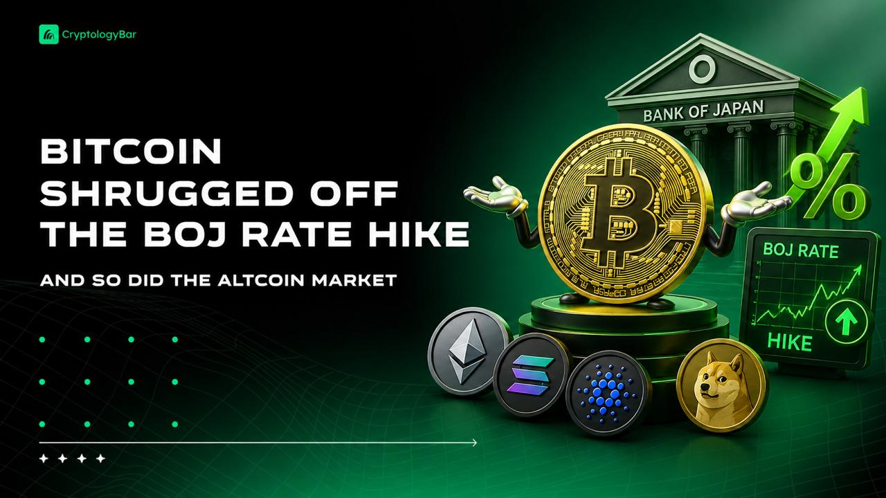 Bitcoin Shrugged Off the BOJ Rate Hike, And So Did the Altcoin Market
