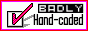 Badly Hand-Coded and Proud 88x31 Badge