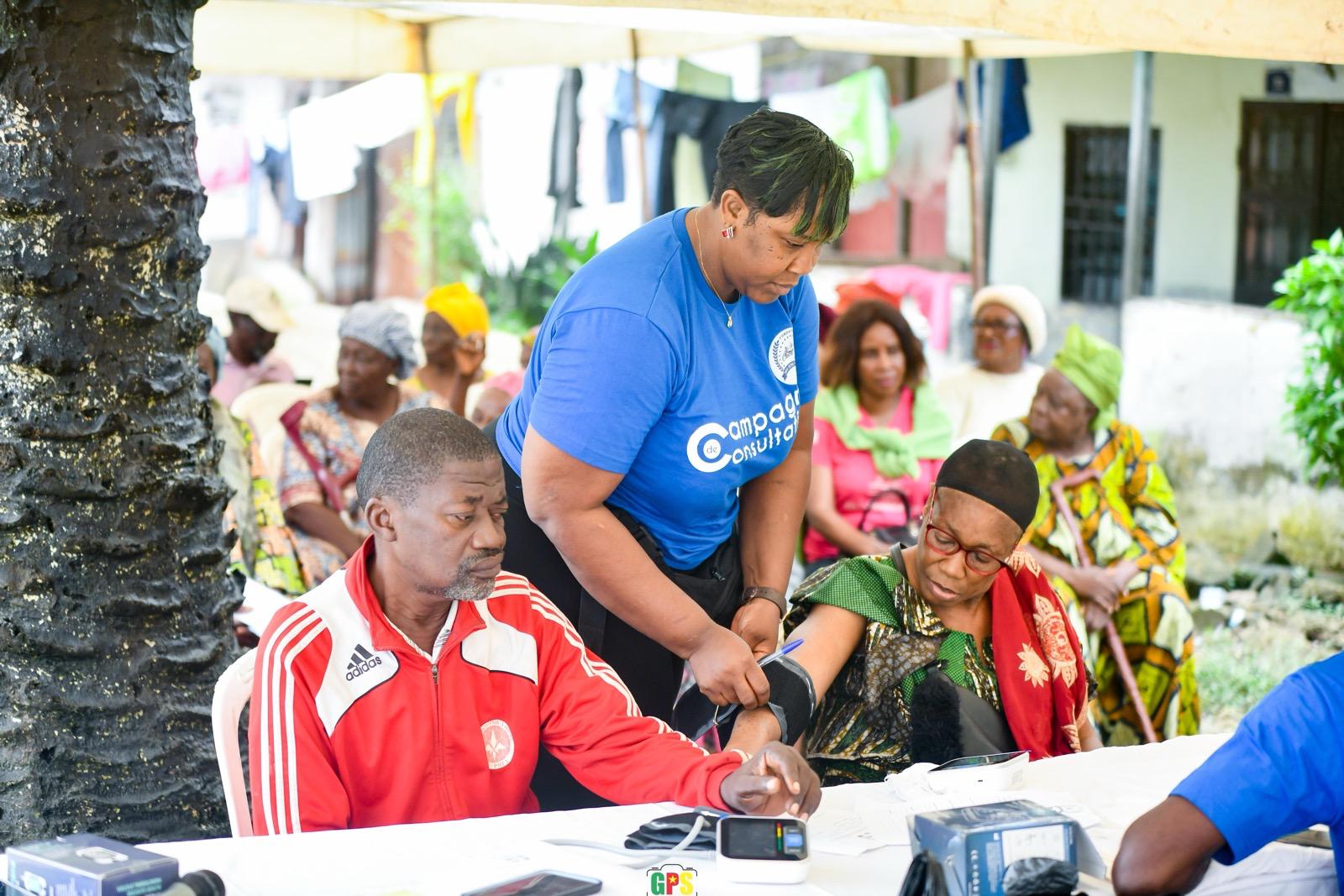 Elderly person smiling
