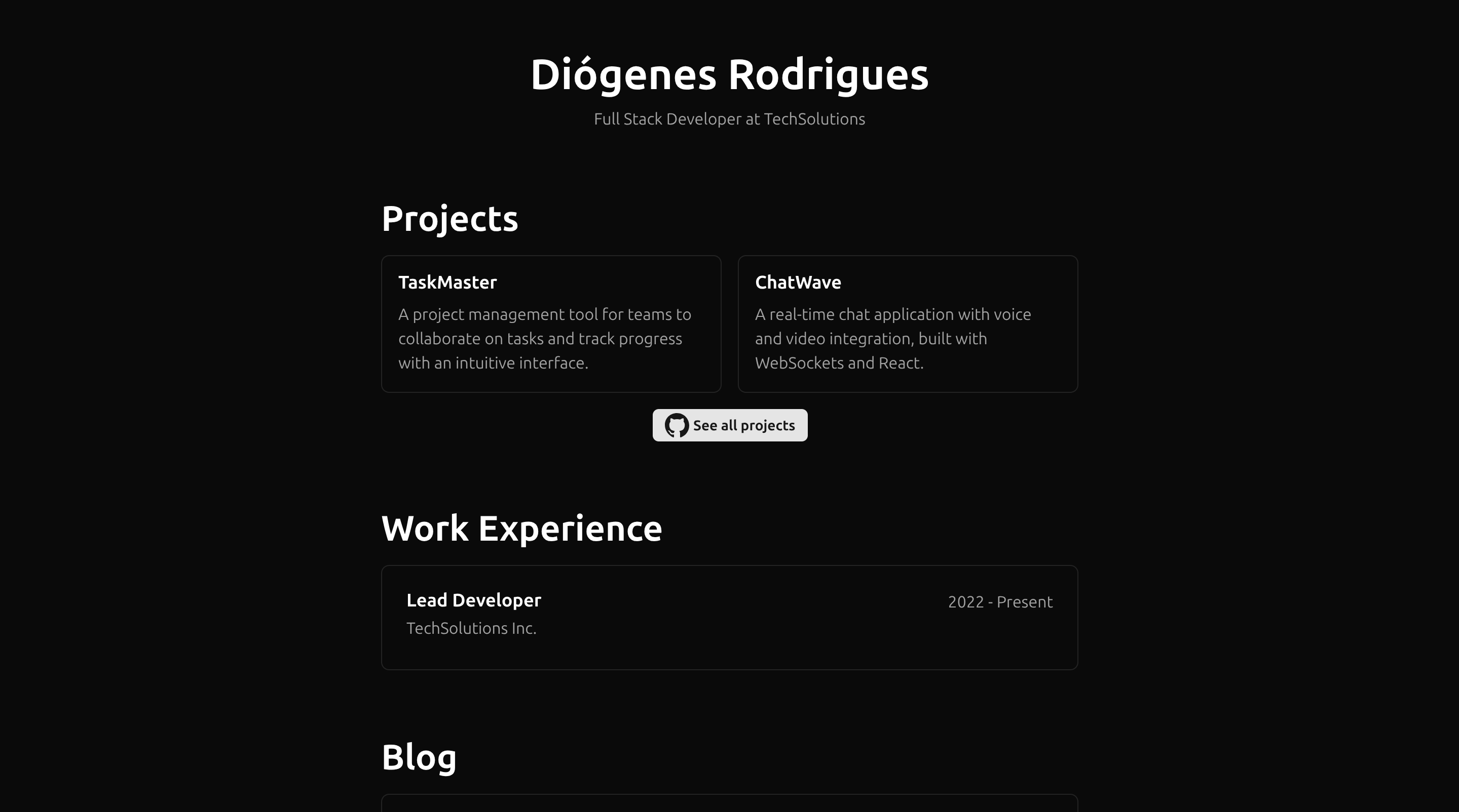 Portfolio Template – Modern & Responsive