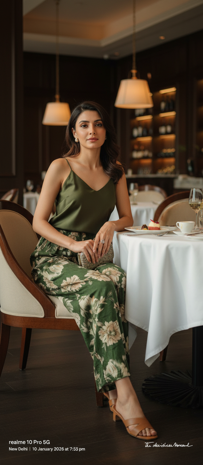 Forest Green Colour Printed Palazo