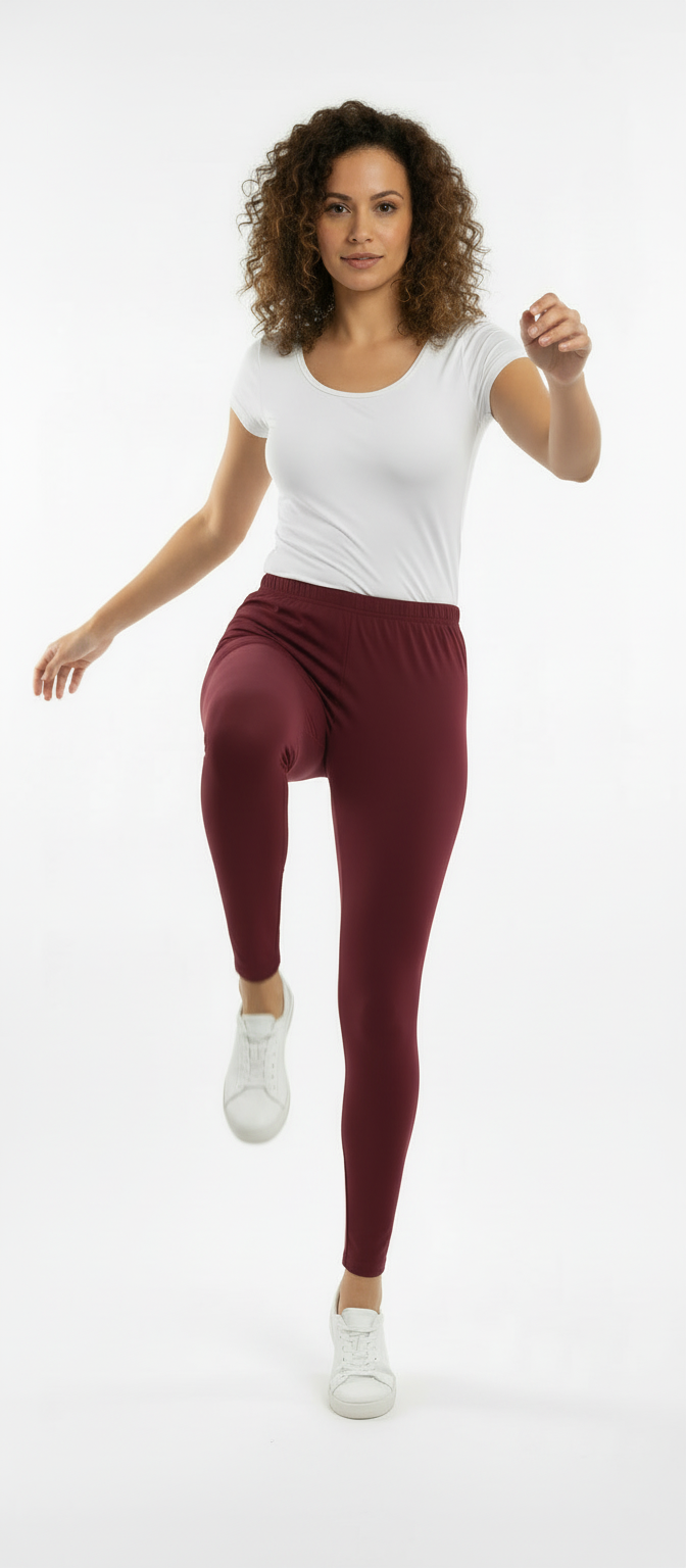 Maroon Ankle Length Legging