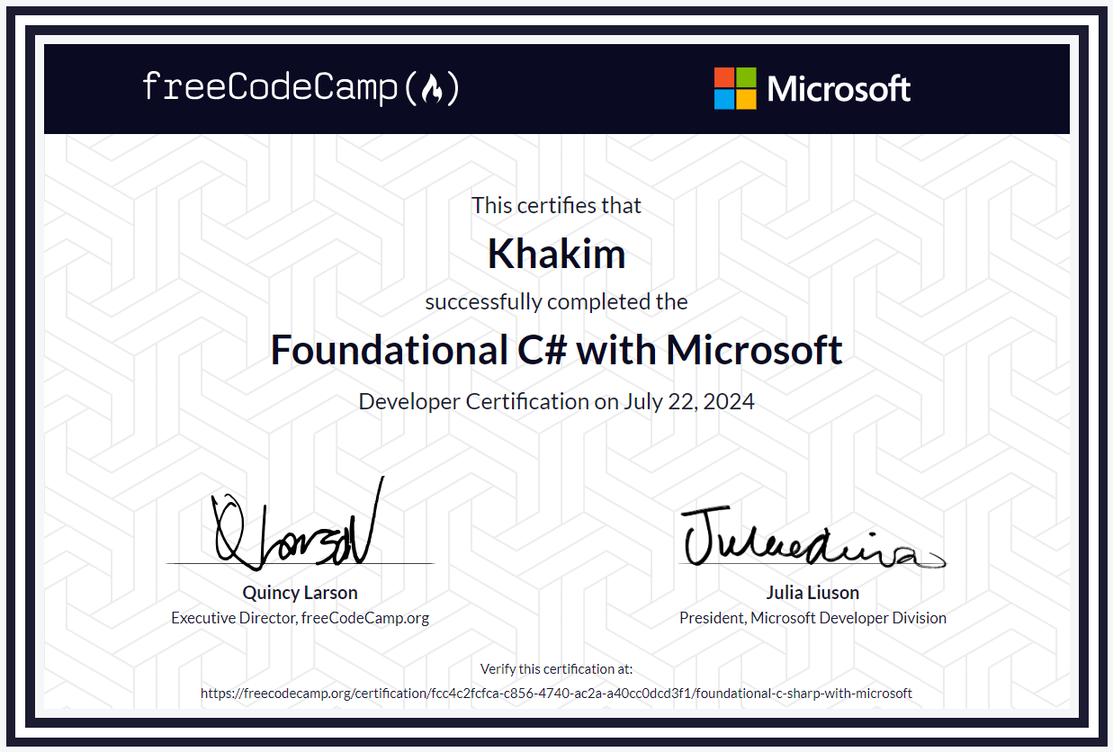 Foundational C# with Microsoft