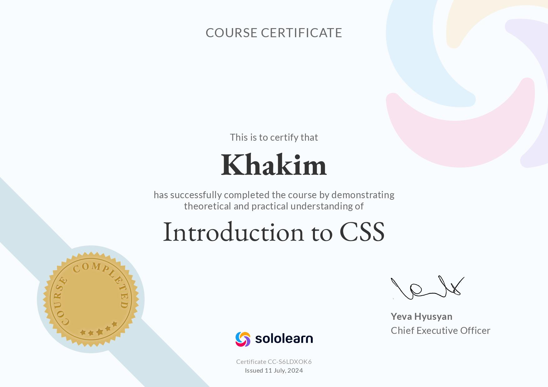 Introduction to CSS - Sololearn