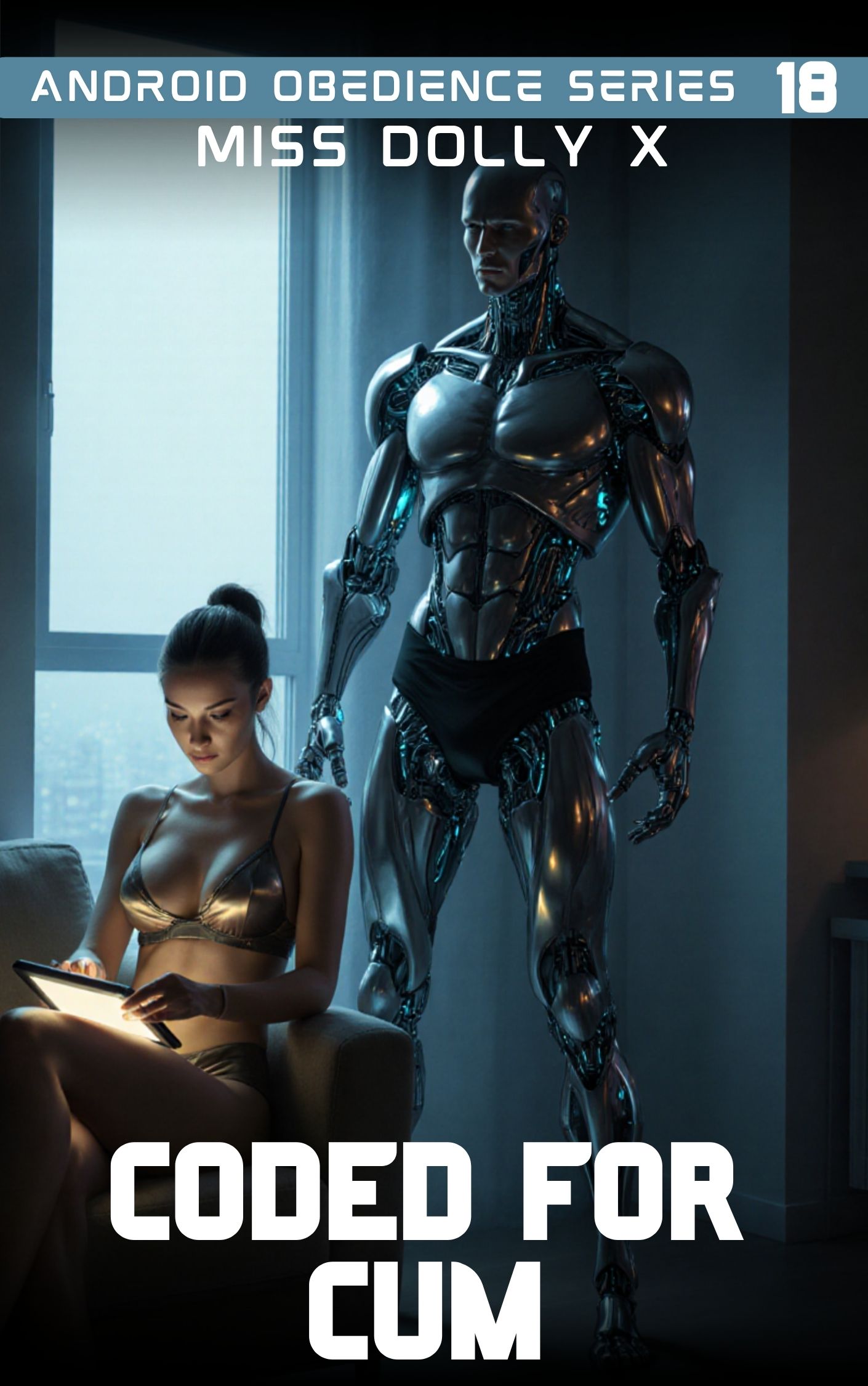 Coded for Cum: Dark Domestic Android Companion Romance with Custom Programming, Pleasure Protocols, and Explicit Sci-Fi Erotica cover