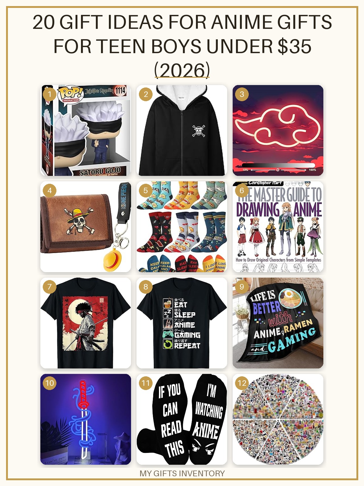 20 Gift Ideas for Anime Gifts for Teen Boys Under $35 (2026)