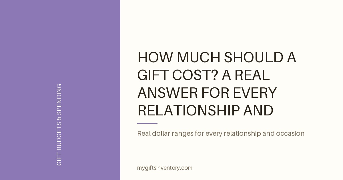 How Much Should a Gift Cost? A Real Answer for Every Relationship and Occasion