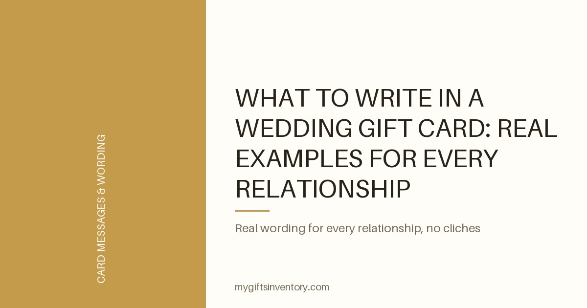What to Write in a Wedding Gift Card: Real Examples for Every Relationship