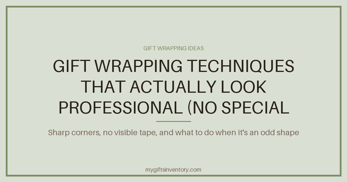 Gift Wrapping Techniques That Actually Look Professional (No Special Tools Required)