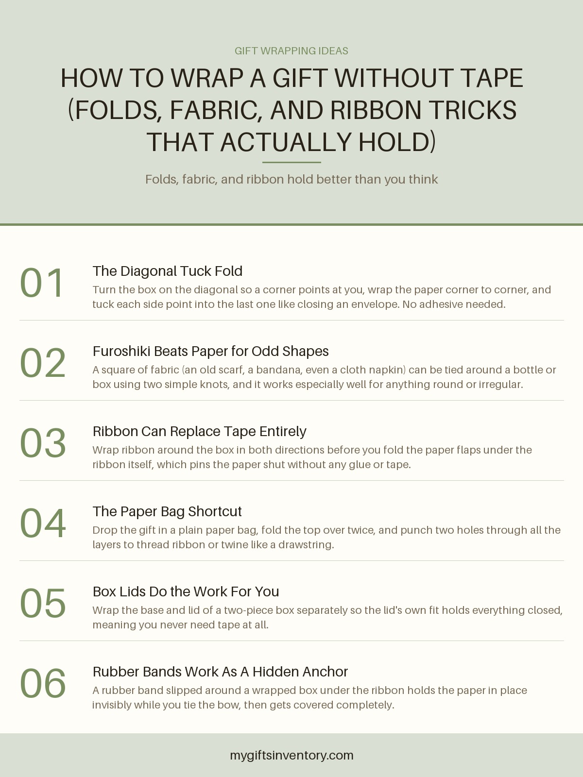 How to Wrap a Gift Without Tape (Folds, Fabric, and Ribbon Tricks That Actually Hold)