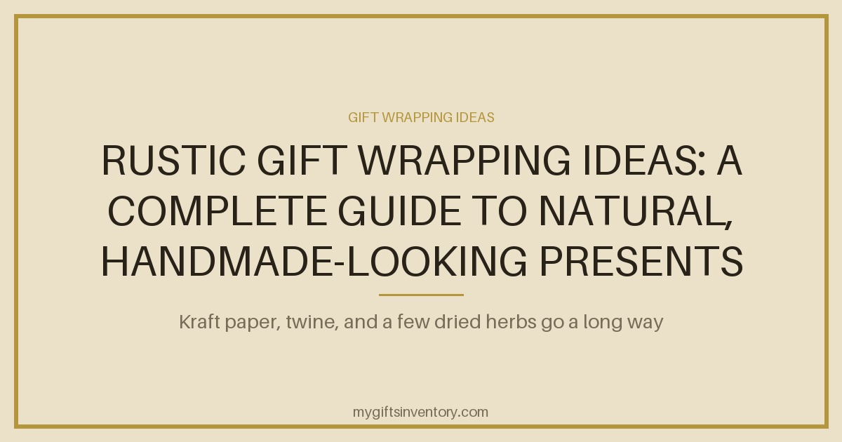 Rustic Gift Wrapping Ideas: A Complete Guide to Natural, Handmade-Looking Presents