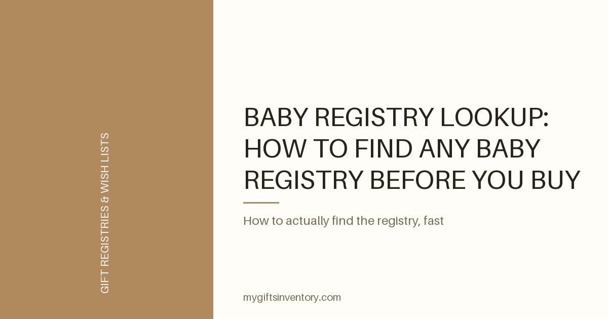 Baby Registry Lookup: How to Find Any Baby Registry Before You Buy