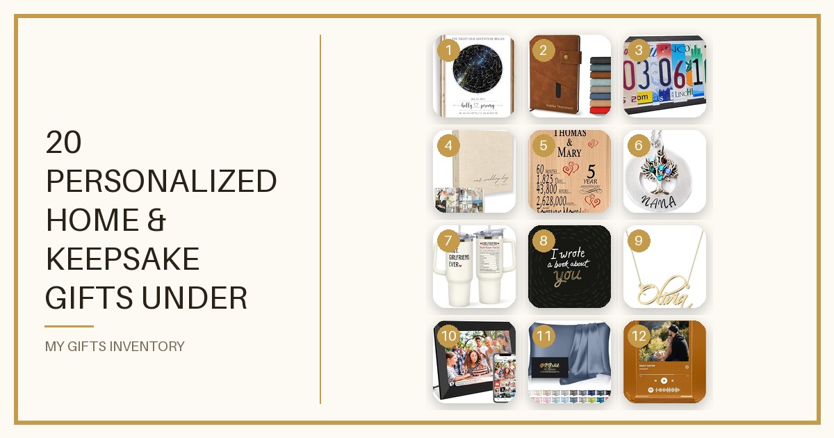 20 Personalized Home & Keepsake Gifts Under $50 (2026) They'll Keep Forever