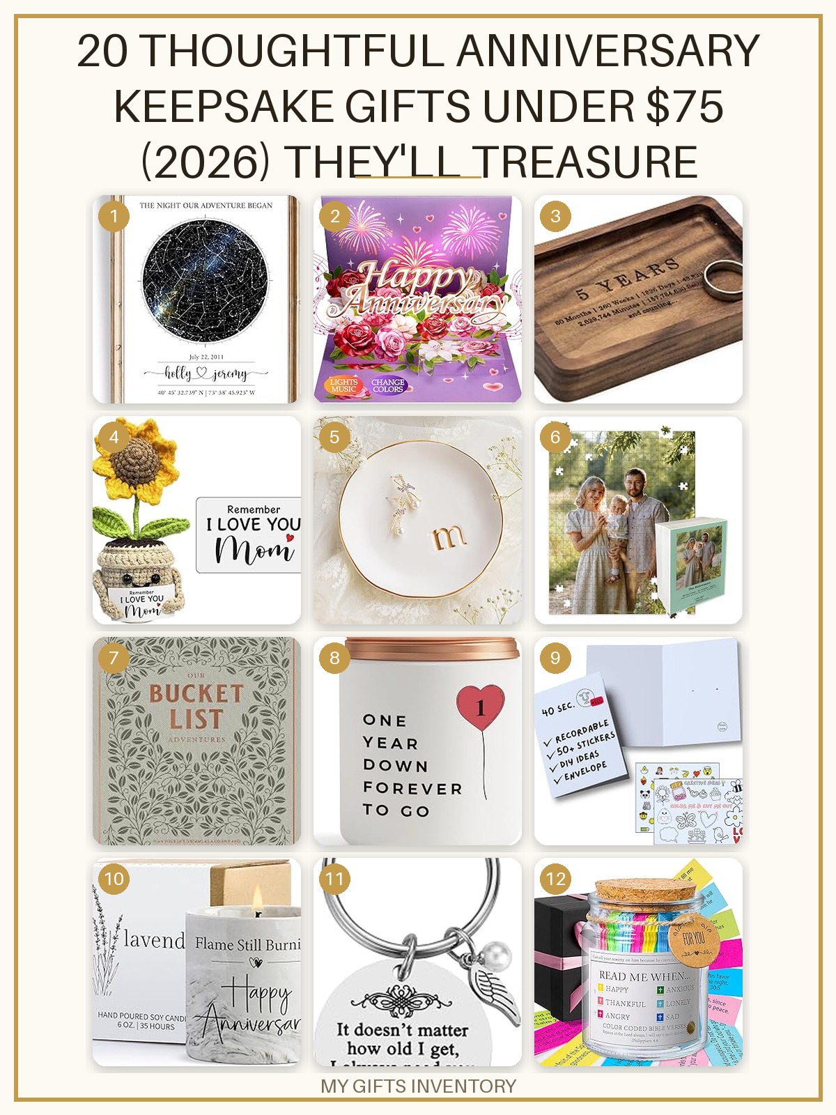 20 Thoughtful Anniversary Keepsake Gifts Under $75 (2026) They'll Treasure Forever