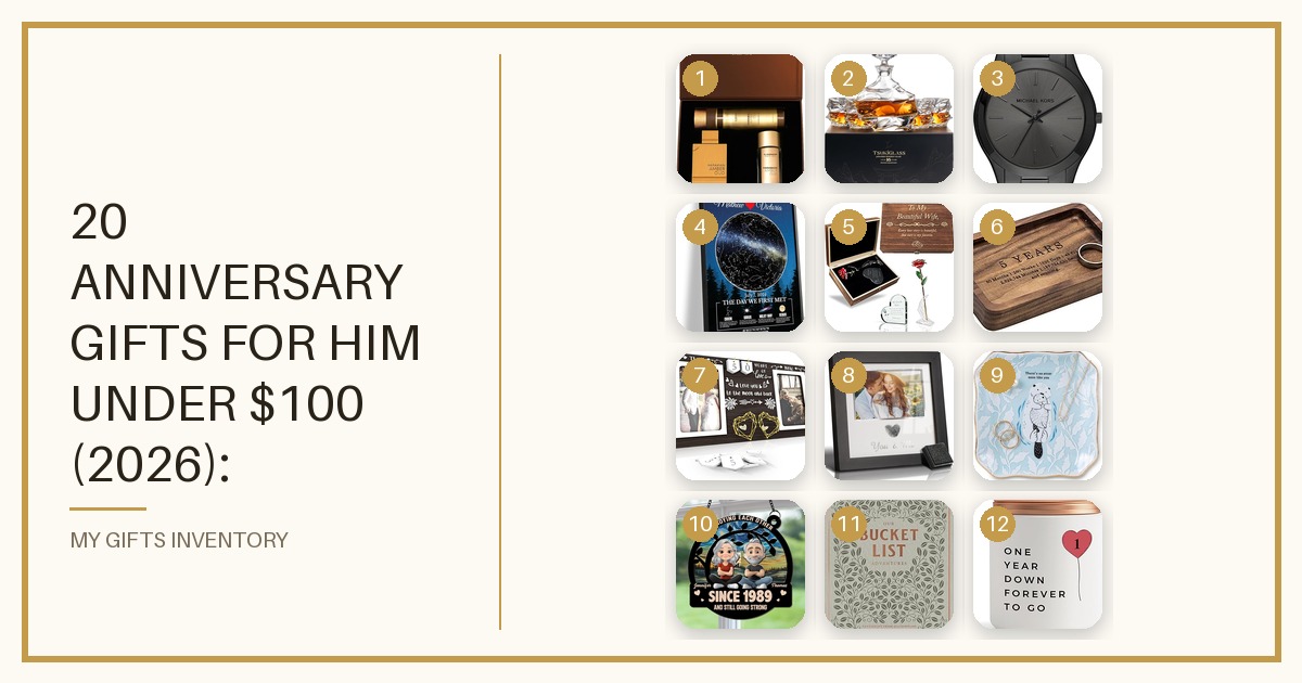20 Anniversary Gifts for Him Under $100 (2026): Watches, Wine & Fragrance Picks