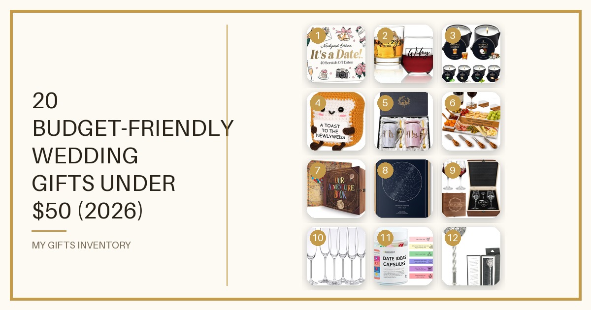 20 Budget-Friendly Wedding Gifts Under $50 (2026)