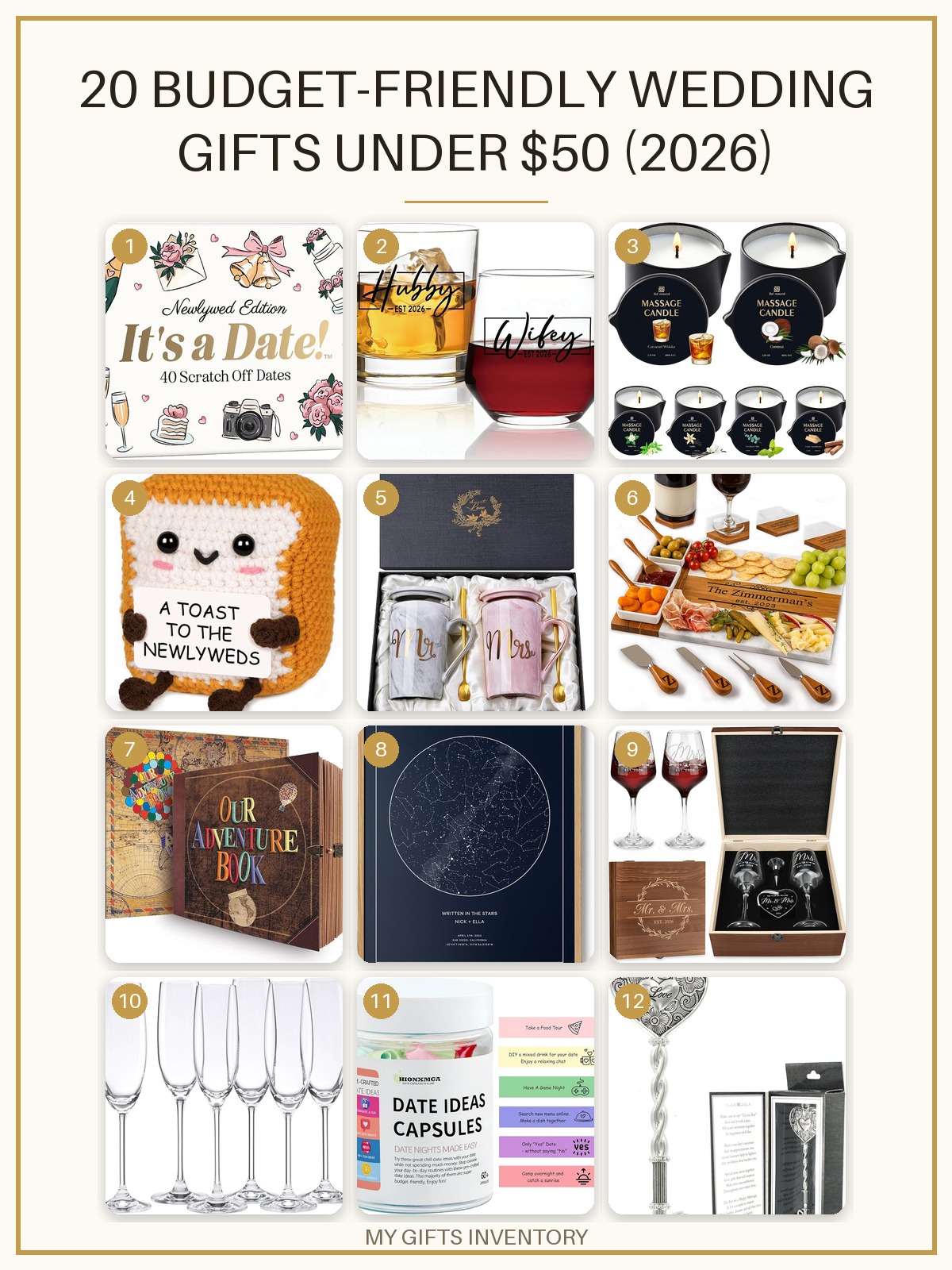 20 Budget-Friendly Wedding Gifts Under $50 (2026)
