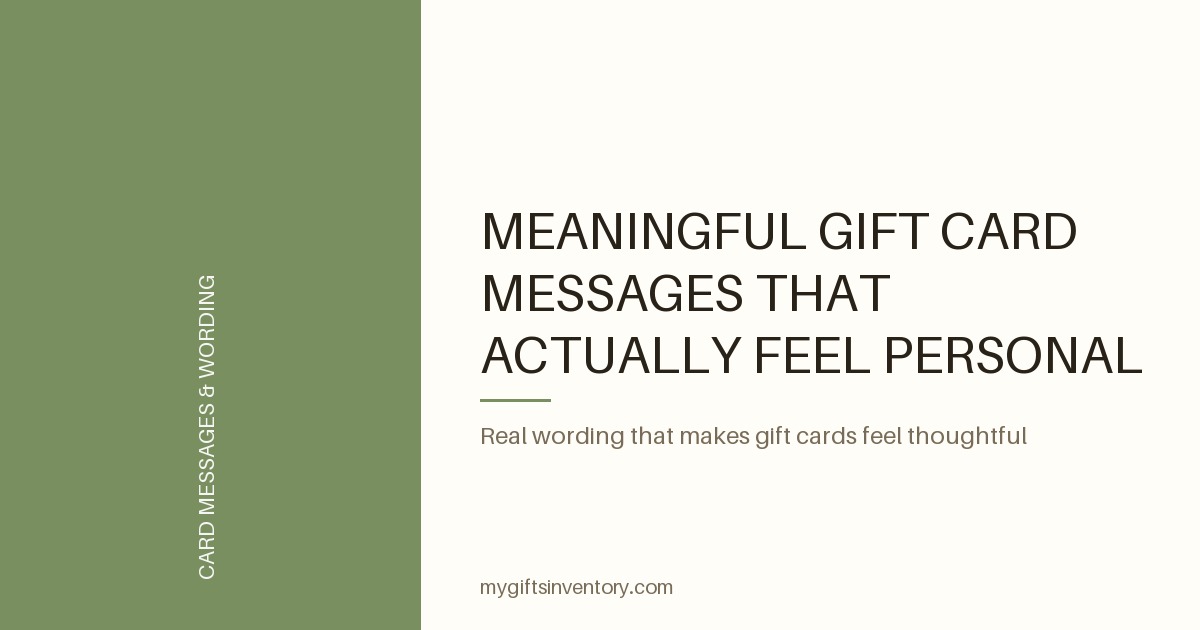 Meaningful Gift Card Messages That Actually Feel Personal