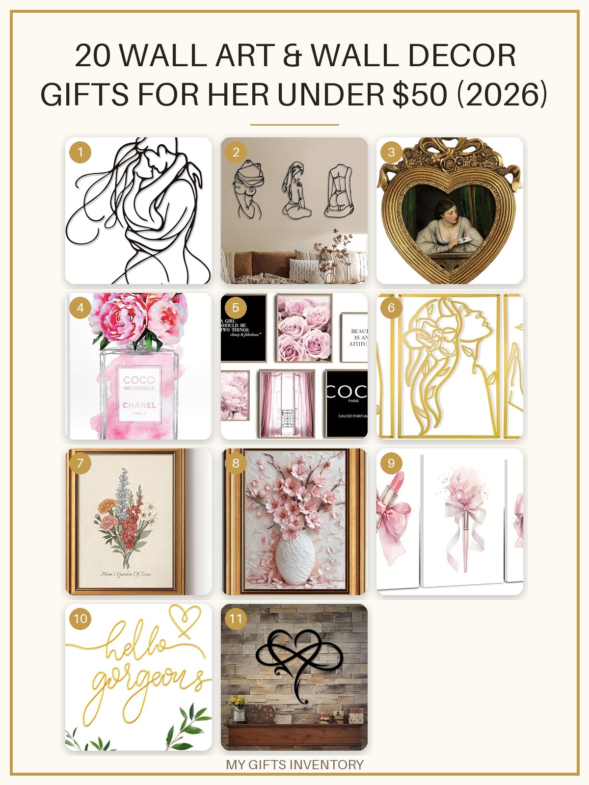20 Wall Art & Wall Decor Gifts for Her Under $50 (2026)