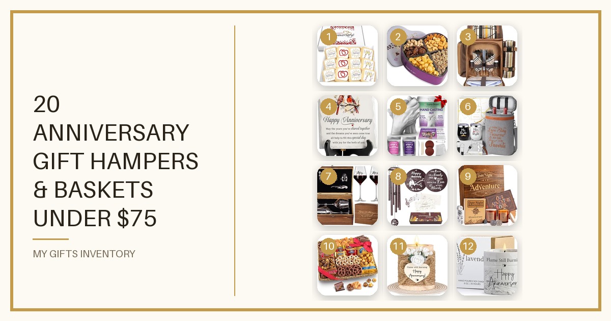 20 Anniversary Gift Hampers & Baskets Under $75 (2026)