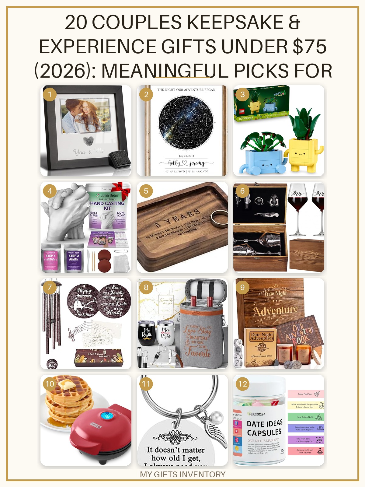 20 Couples Keepsake & Experience Gifts Under $75 (2026): Meaningful Picks for Two