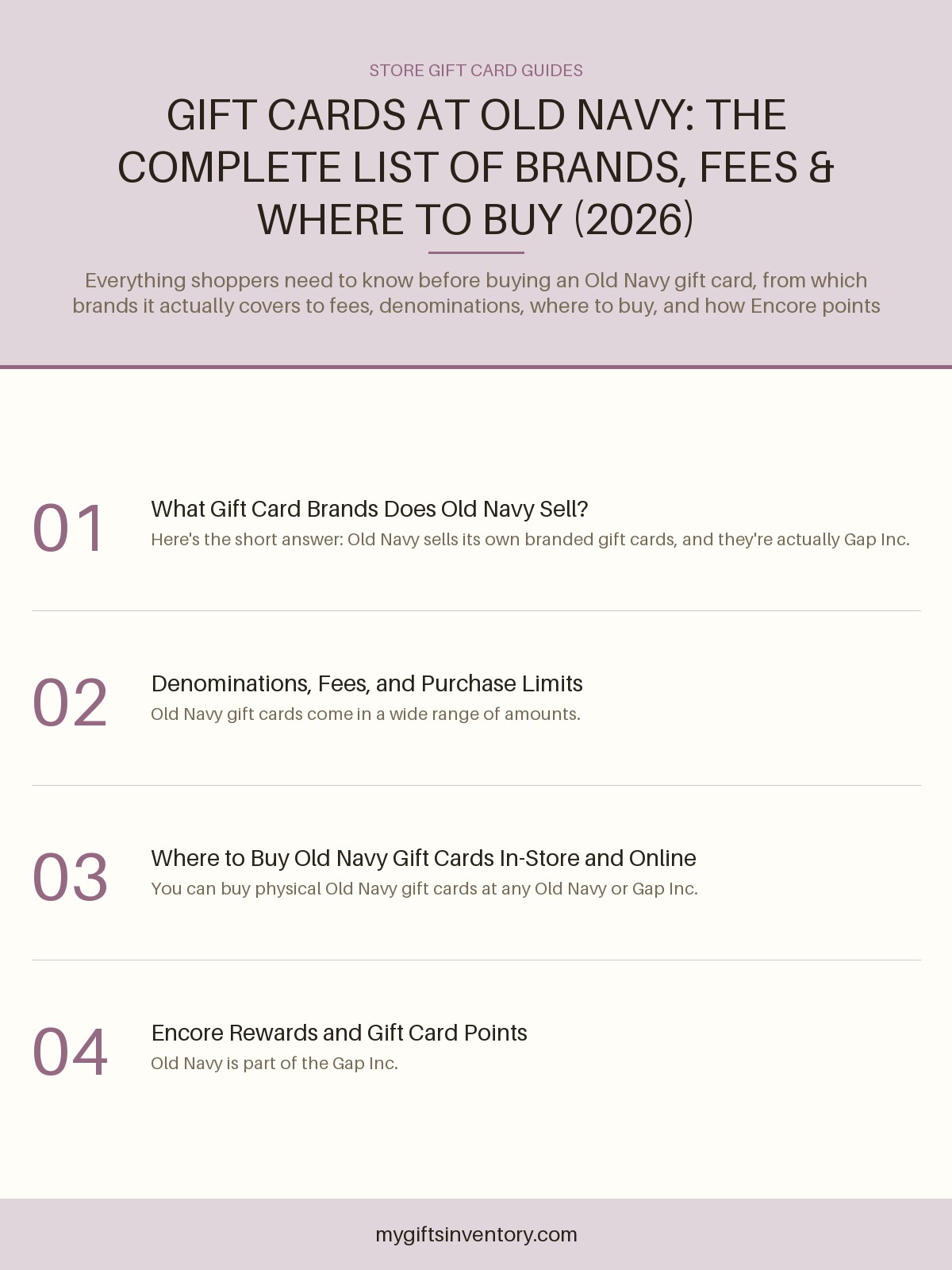 Gift Cards at Old Navy: The Complete List of Brands, Fees & Where to Buy (2026)