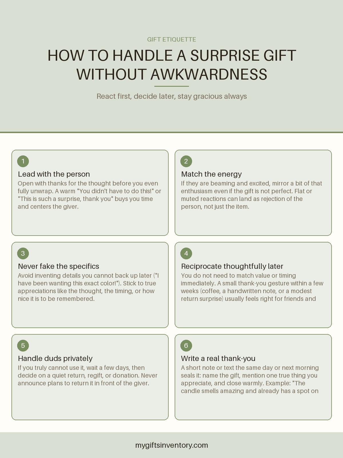 How to Handle a Surprise Gift Without Awkwardness