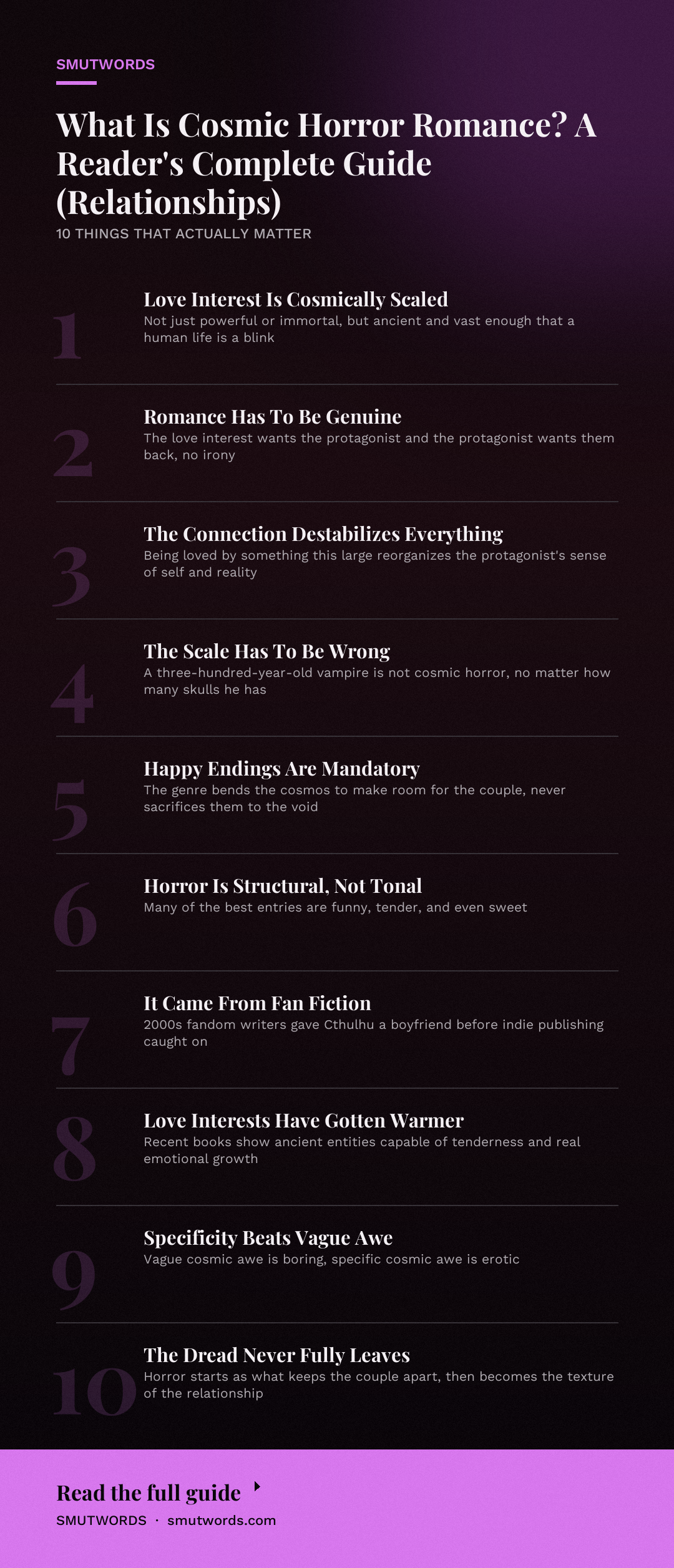 What Is Cosmic Horror Romance? A Reader's Complete Guide (Relationships): key takeaways
